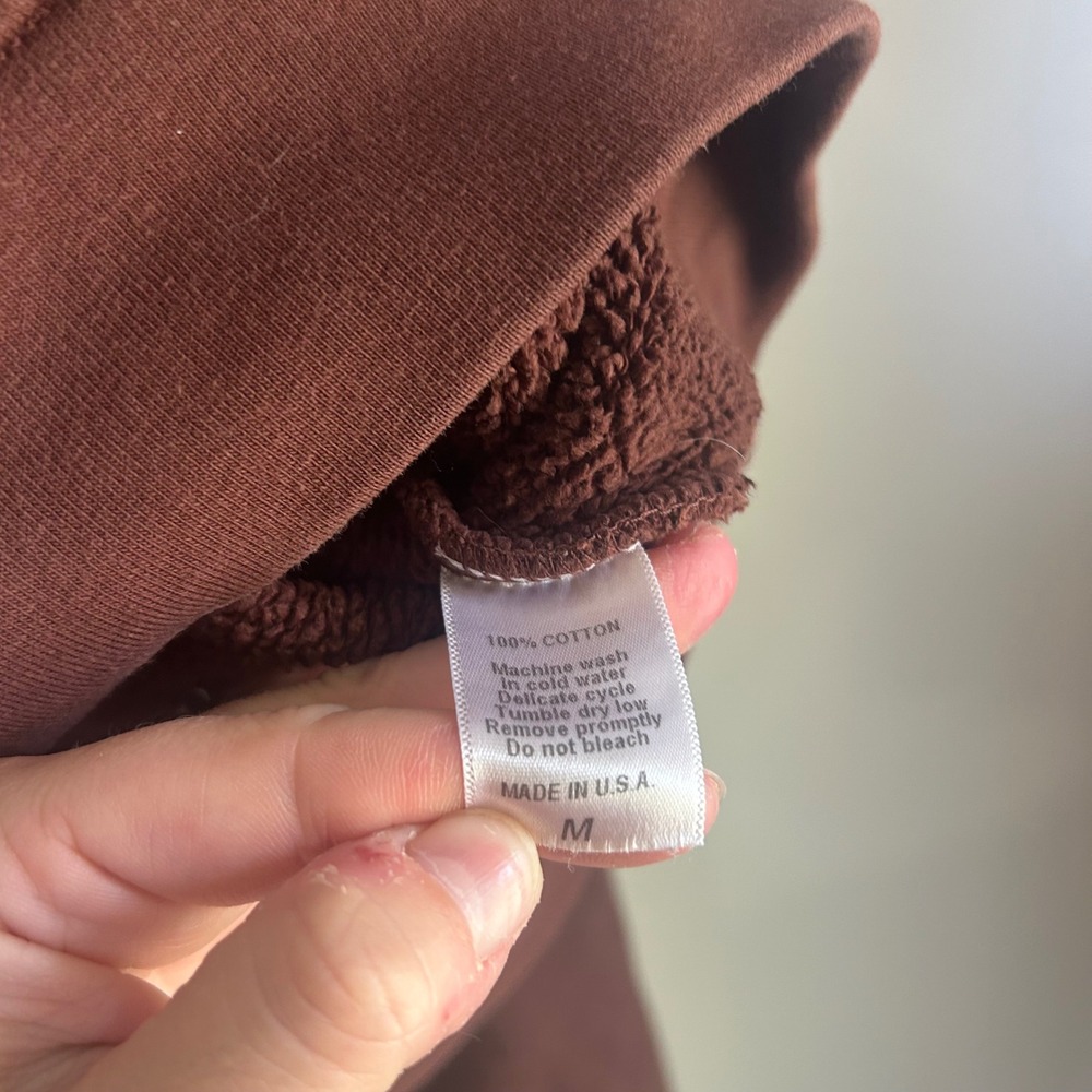 SET ACTIVE SCULPTFLEX Boxy Cropped Sweatshirt Size Medium Espresso Brown - Picture 4 of 6